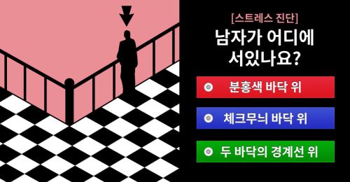 [스트레스 진단] 남자가 어디에 서있나요?